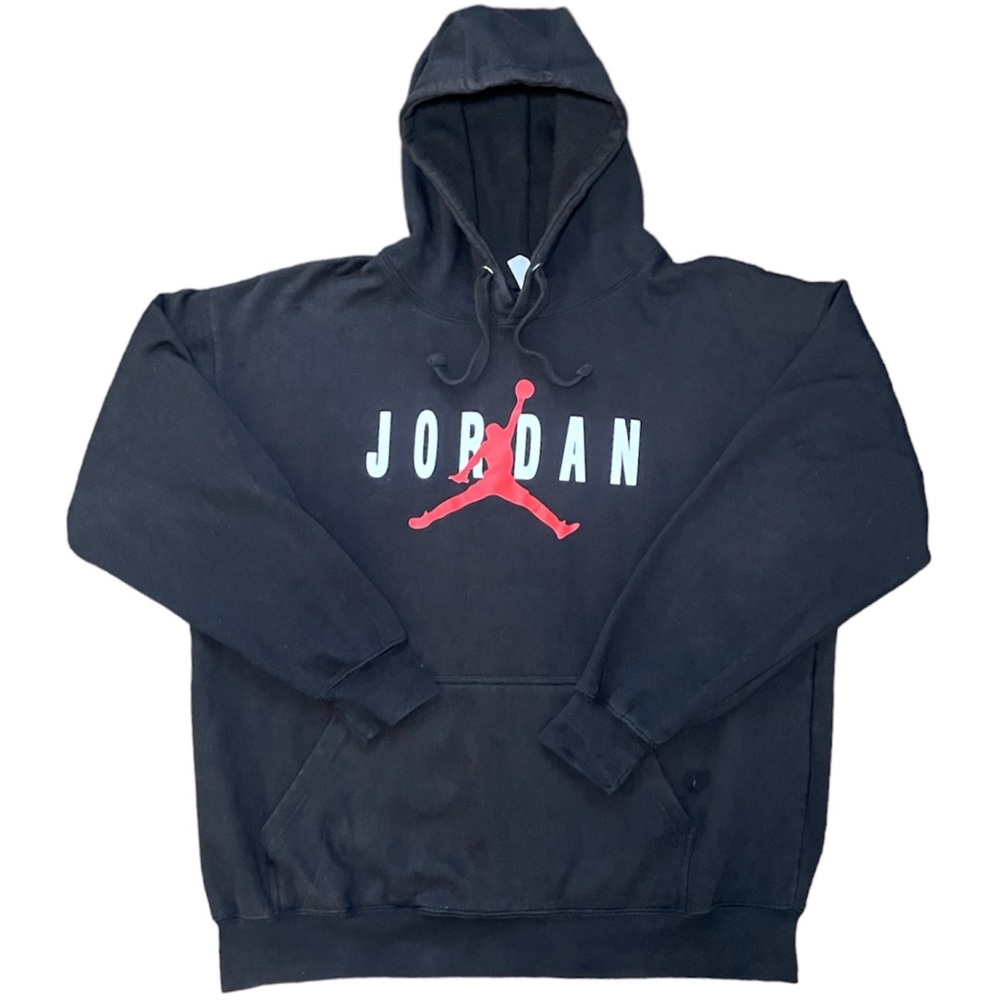 Jordan Men's Black Hoodie Pullover Sweatshirt Jumpman Nike Size Large